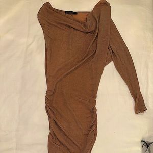 Nude sparkle one shoulder dress